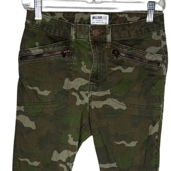 William‎ Rast Jeans Womens 4 27" Green Brown Camo Skinny Camouflage Destroyed - Picture 3 of 9